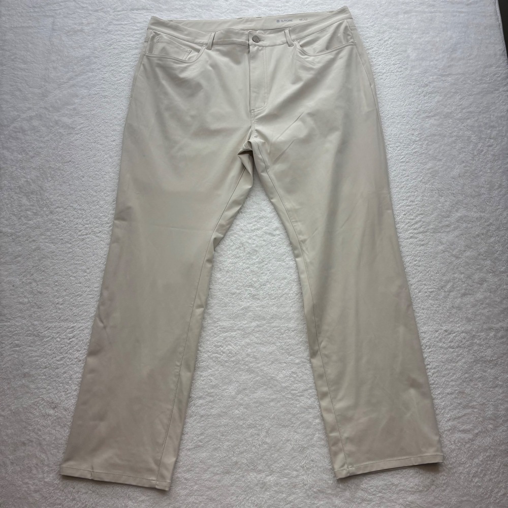G/FORE Mens 5-Pocket Golf Pants Stone Beige Technical Stretch Size 38x30